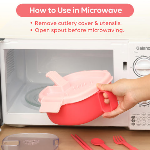 AI LOVE PEACE travel-friendly ramen bowl suits dorms, offices, and busy days.