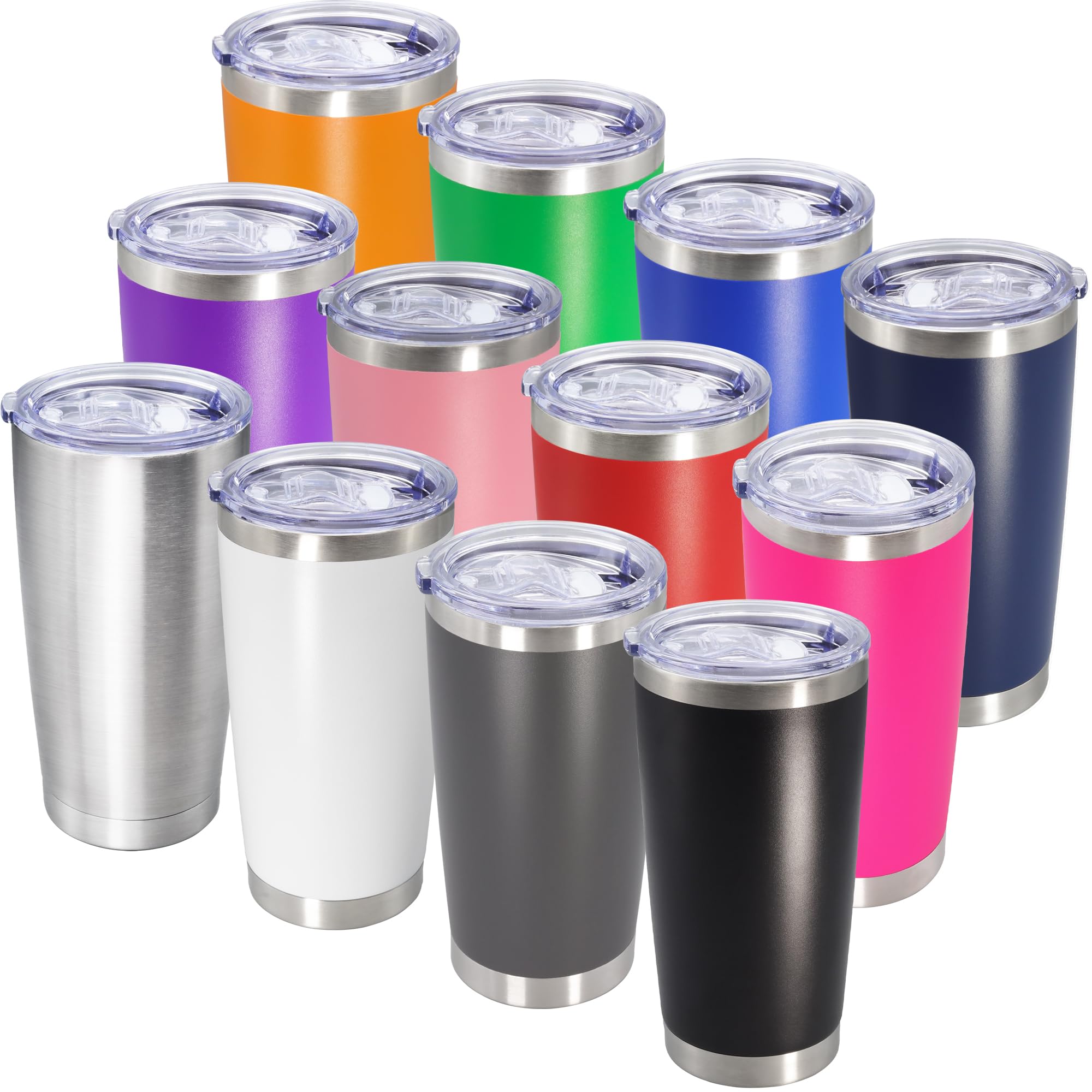 AIANJI 20oz tumbler with lid for bulk packaging keeps drinks hot or cold on the go.