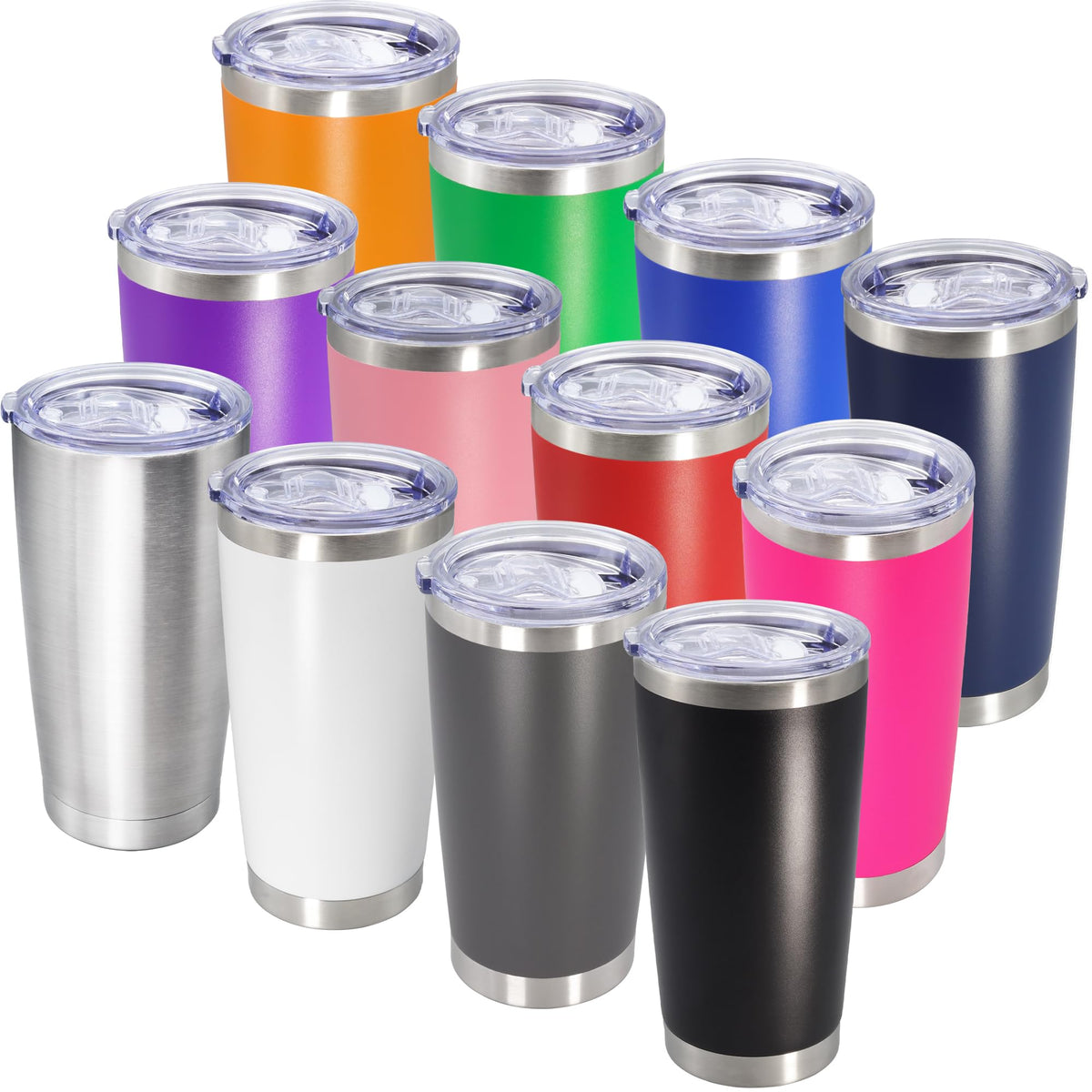 AIANJI 20oz tumbler with lid for bulk packaging keeps drinks hot or cold on the go.
