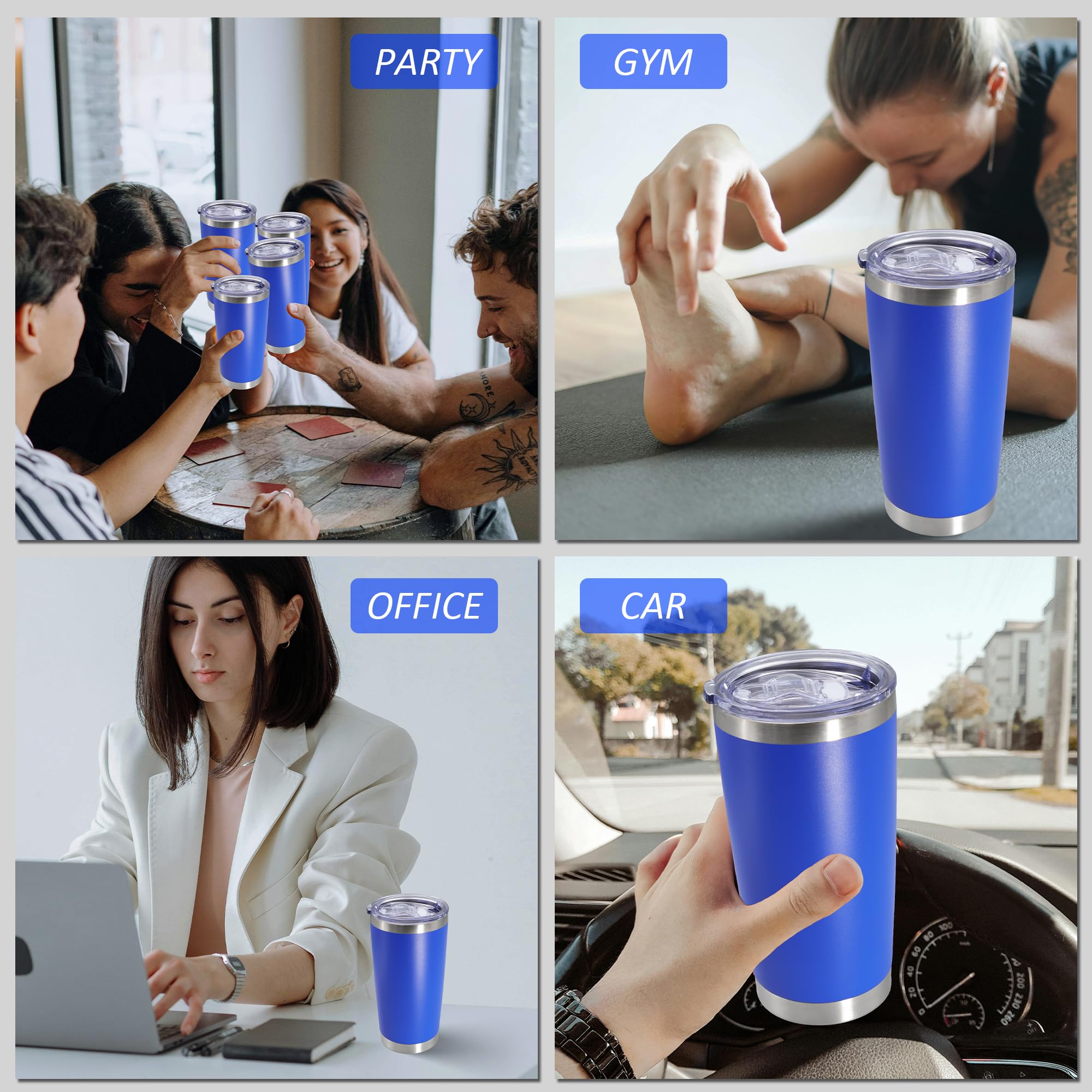 AIANJI 20oz tumbler is ideal for coffee, water, or smoothies on the move.