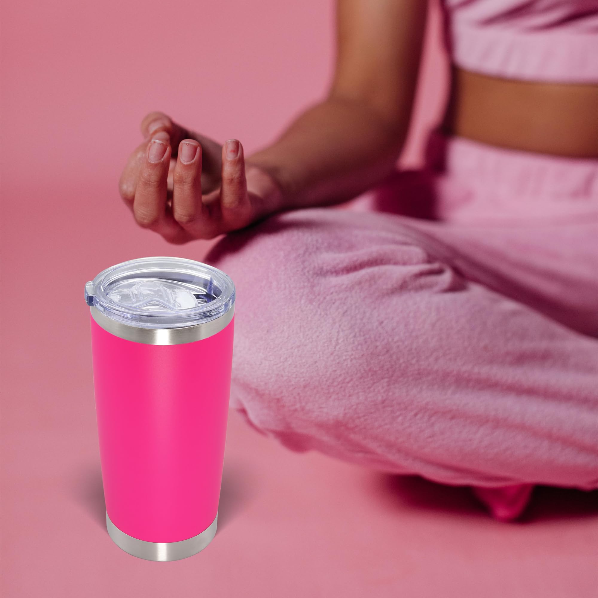 AIANJI tumbler with powder-coated finish offers durable, comfortable grip and style.