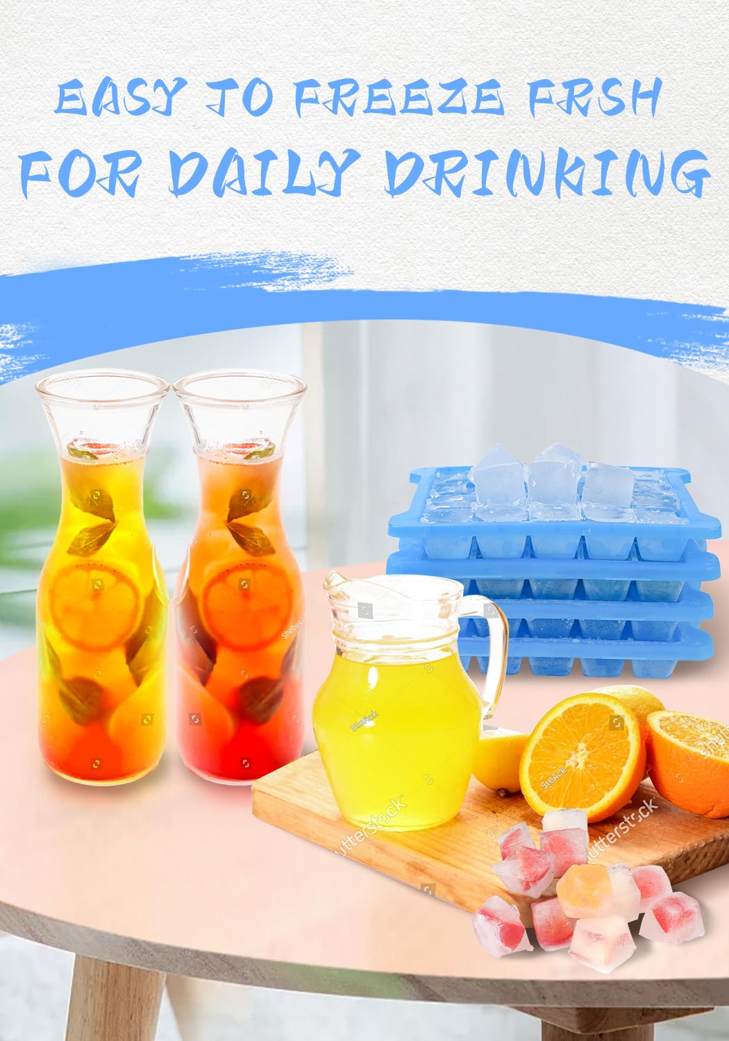 Aibirui DIY-friendly tray lets you craft flavored or colorful cubes.