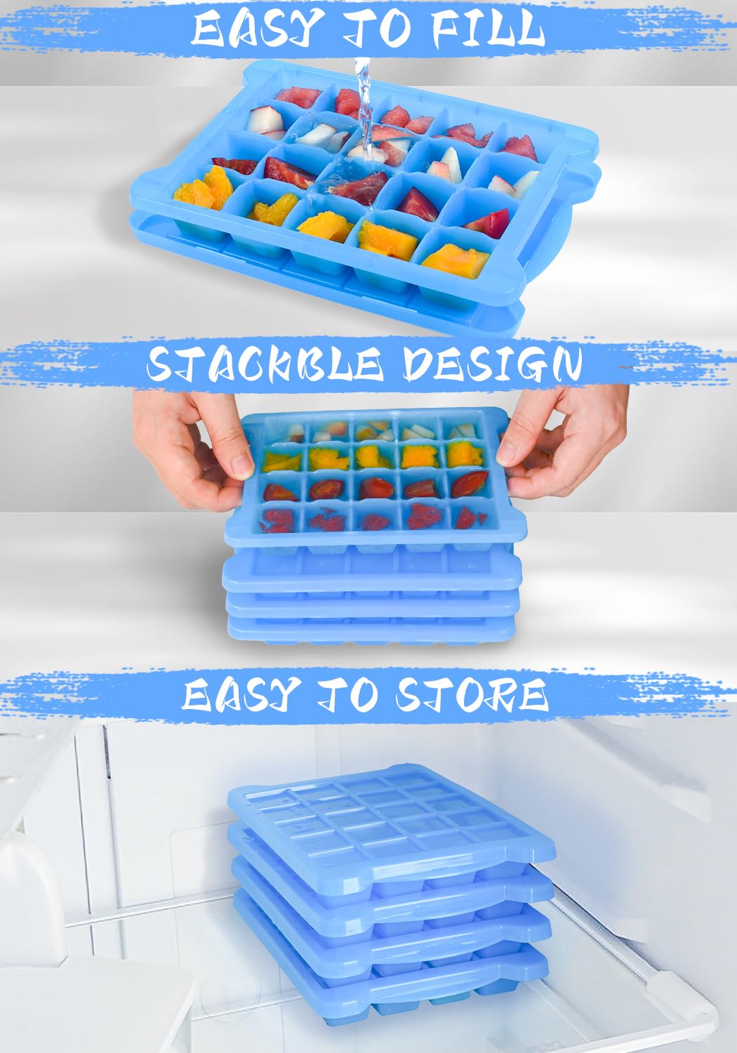 Aibirui easy-release design enables quick ice cube removal.