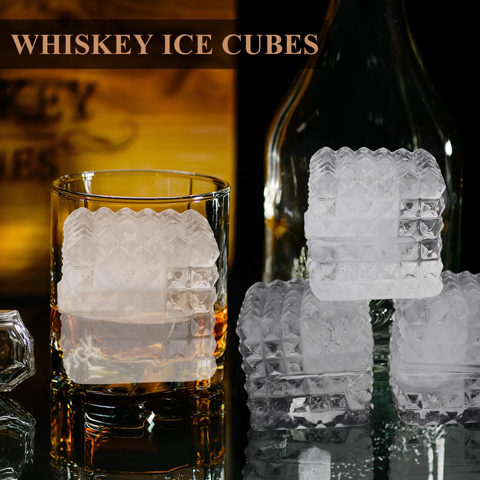 Aibirui easy-release large ice cubes ideal for whiskey and cocktails.