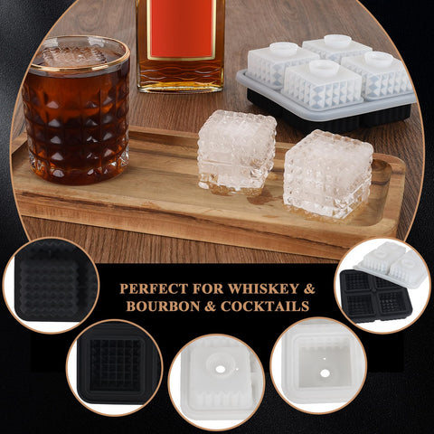 Aibirui square ice cube tray with lid keeping drinks clean and freezer organized.