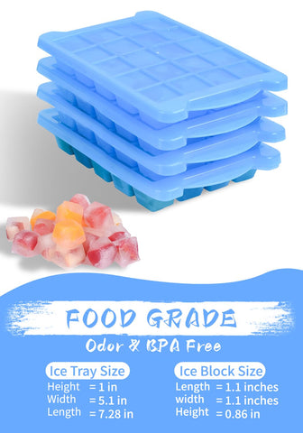 Aibirui stackable ice tray with lid prevents spills in the freezer.