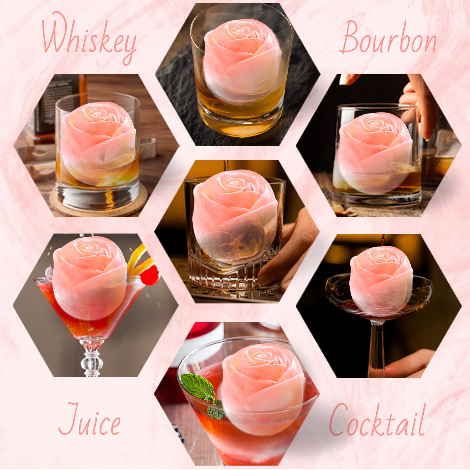 Aibirui versatile rose mold for crafts, desserts, and gifts.