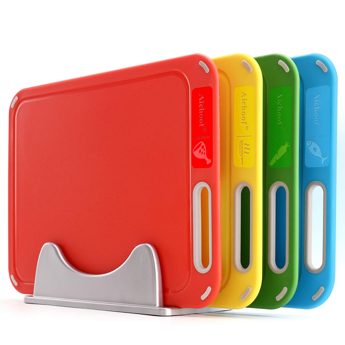Aichoof red meat board for meat prep, helps prevent cross-contamination.
