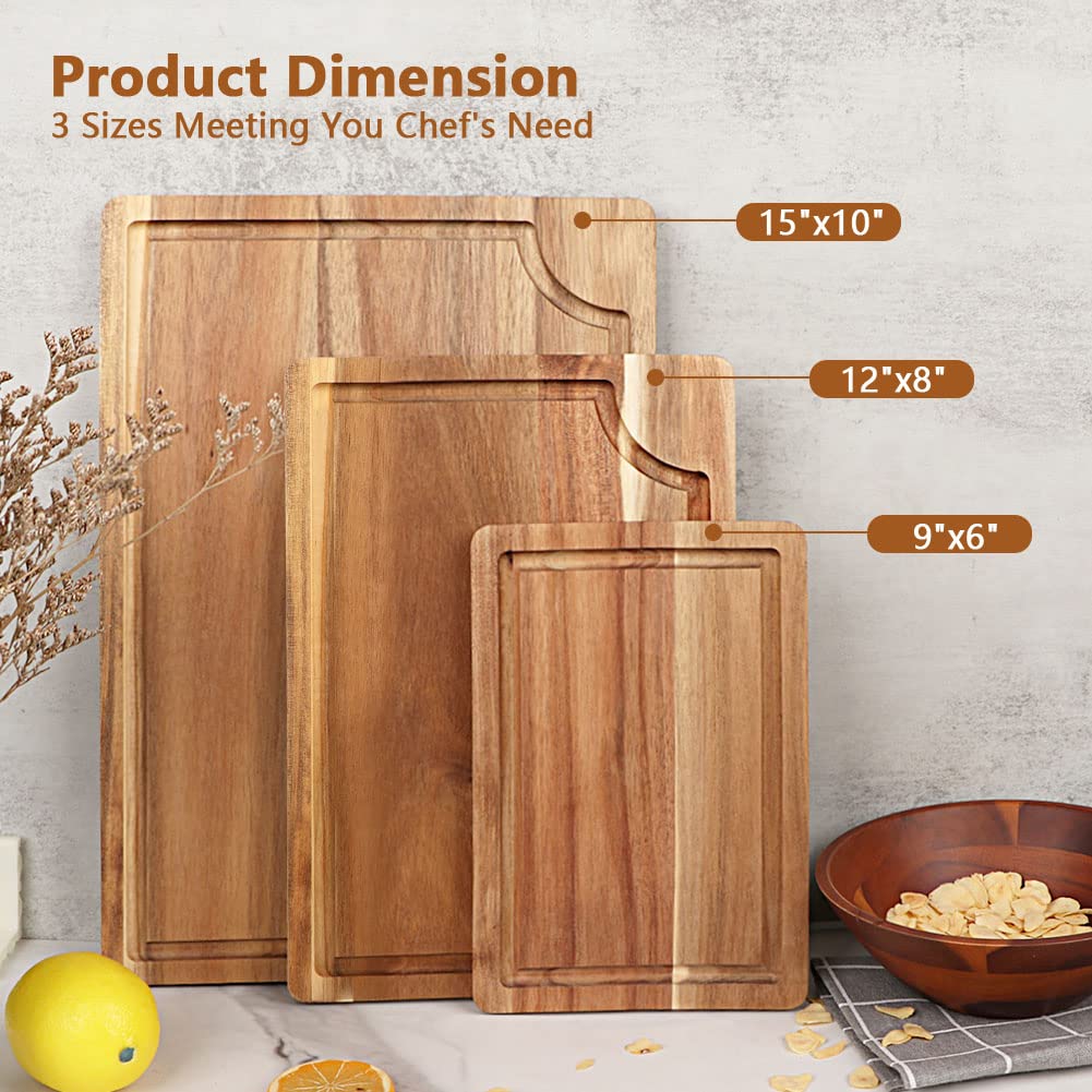 AIDEA acacia cutting board 12x8 inches for everyday prep tasks