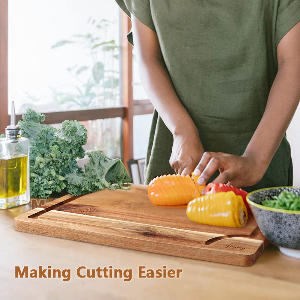 AIDEA acacia cutting board 9x6 inches, compact travel companion