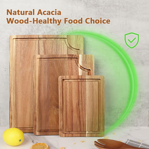AIDEA acacia board knife-friendly surface for easy slicing