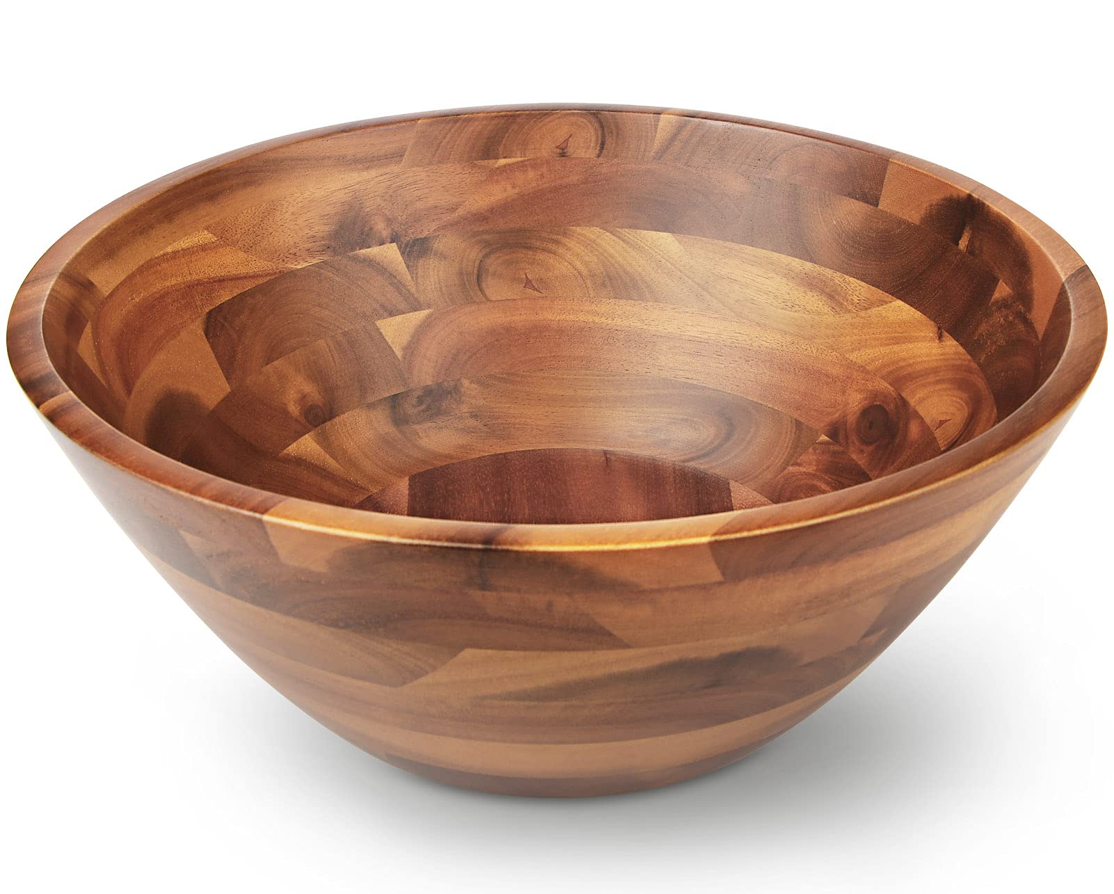 AIDEA Acacia fruit bowl showing natural grain for elegant serving.