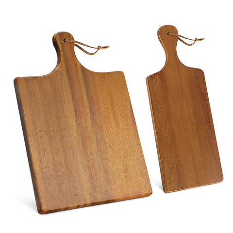AIDEA two-board set with handle for versatile cutting and serving