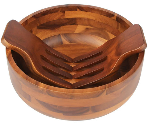 AIDEA wooden hands serving utensils paired with the bowl for smooth mixing.