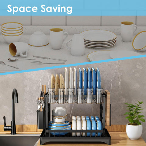AIDERLY bottom drainboard concave design promotes quick water drainage