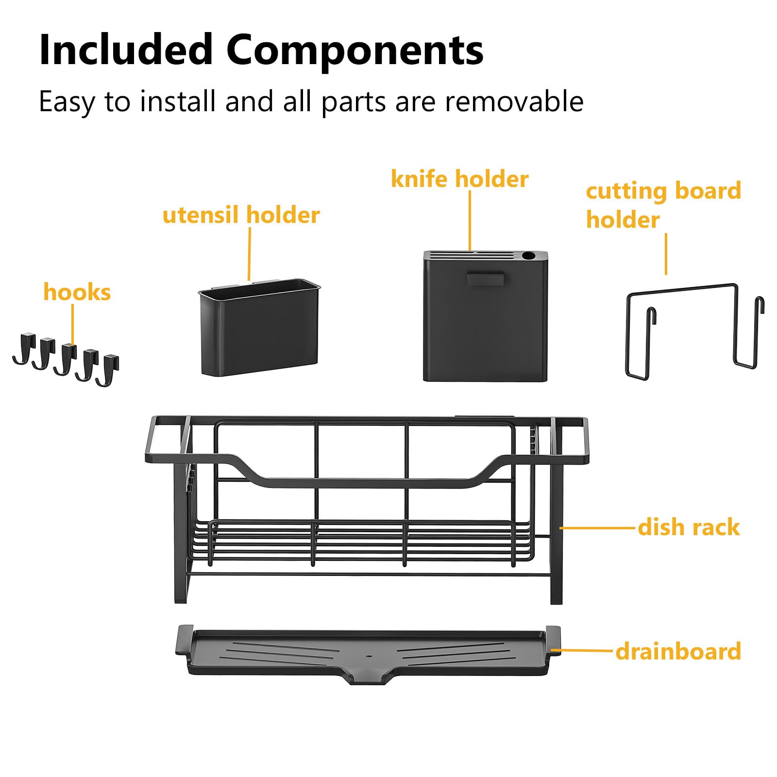 AIDERLY compact rack on counter saves space for two to three-person households.