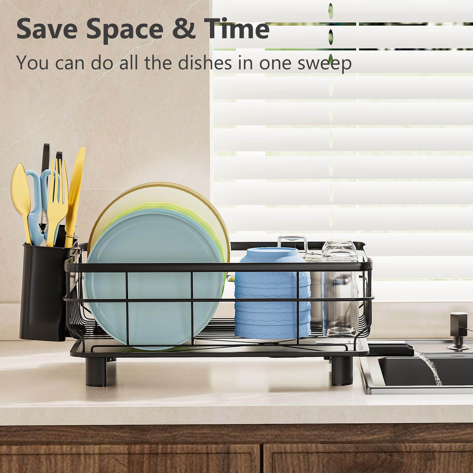 Compact, space-saving design fits small kitchens on counters.