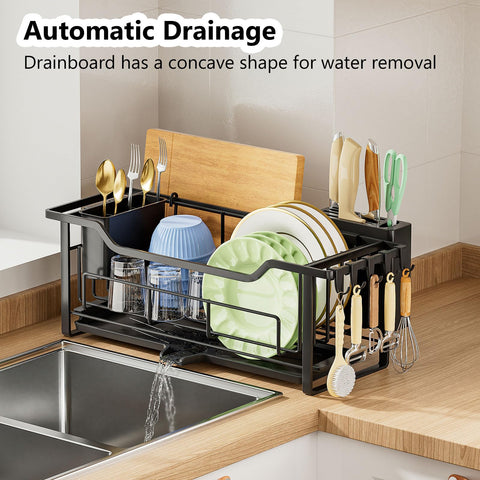 AIDERLY rack side view showing compact profile ideal for small kitchens.