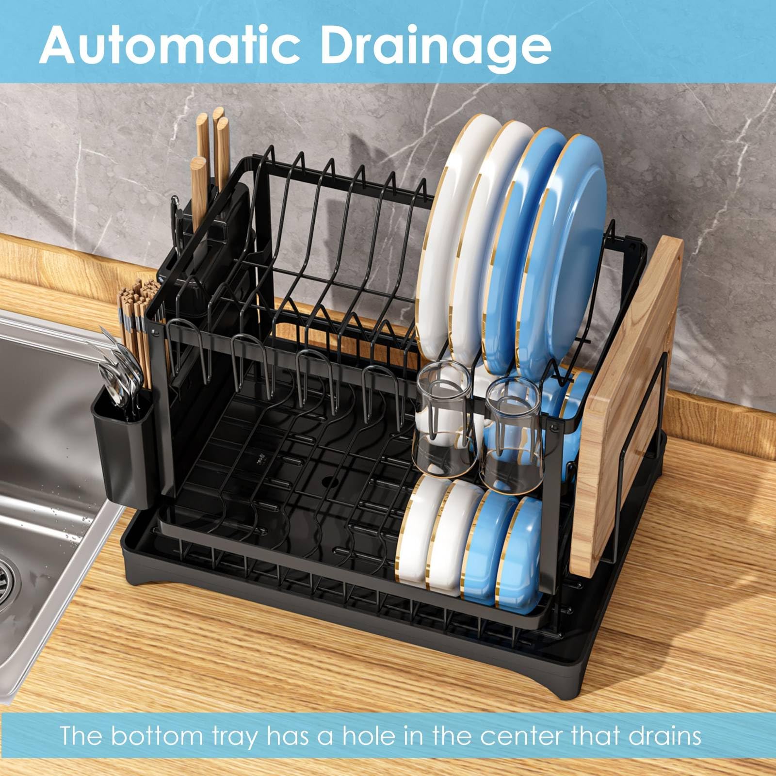 AIDERLY removable cutlery basket allows flexible side placement for utensils