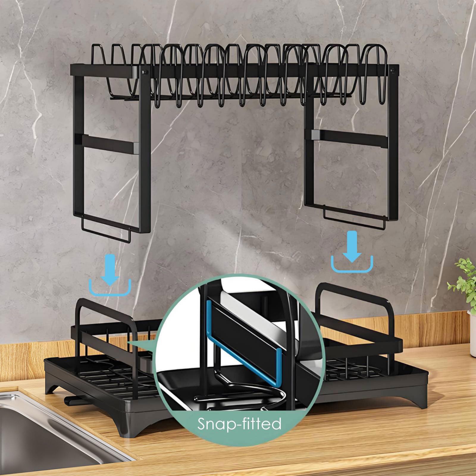 AIDERLY S-shaped hooks enable inverted glass drying without drips