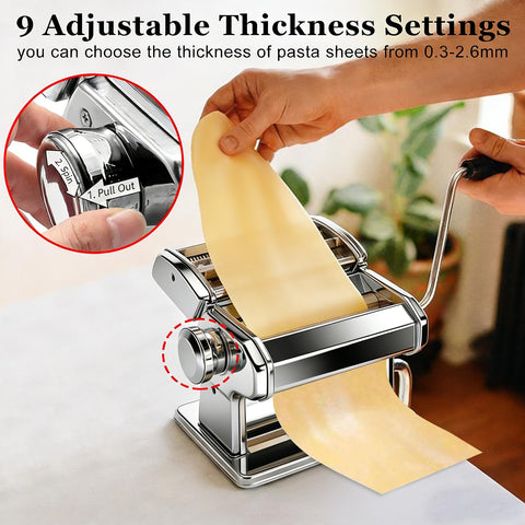 AIDOIT handle crank makes rolling pasta smooth and satisfying