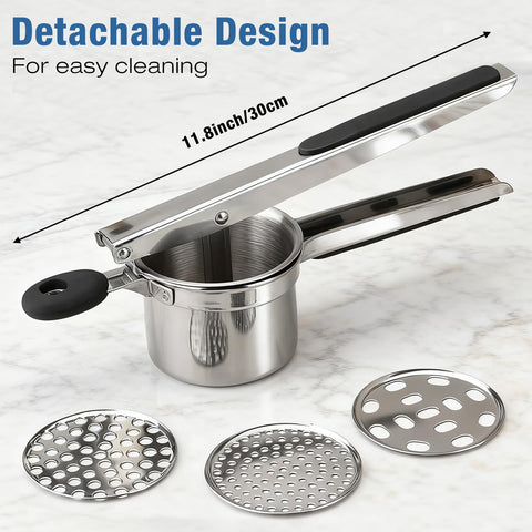 Easy-clean design of AIDOIT potato ricer after cooking