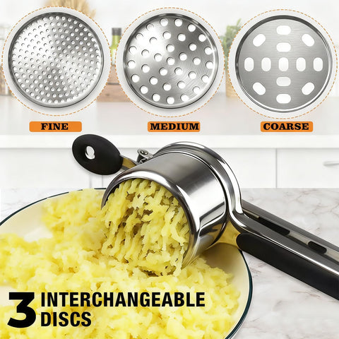 AIDOIT ricer with anti-slip ergonomic handles for easy mashing