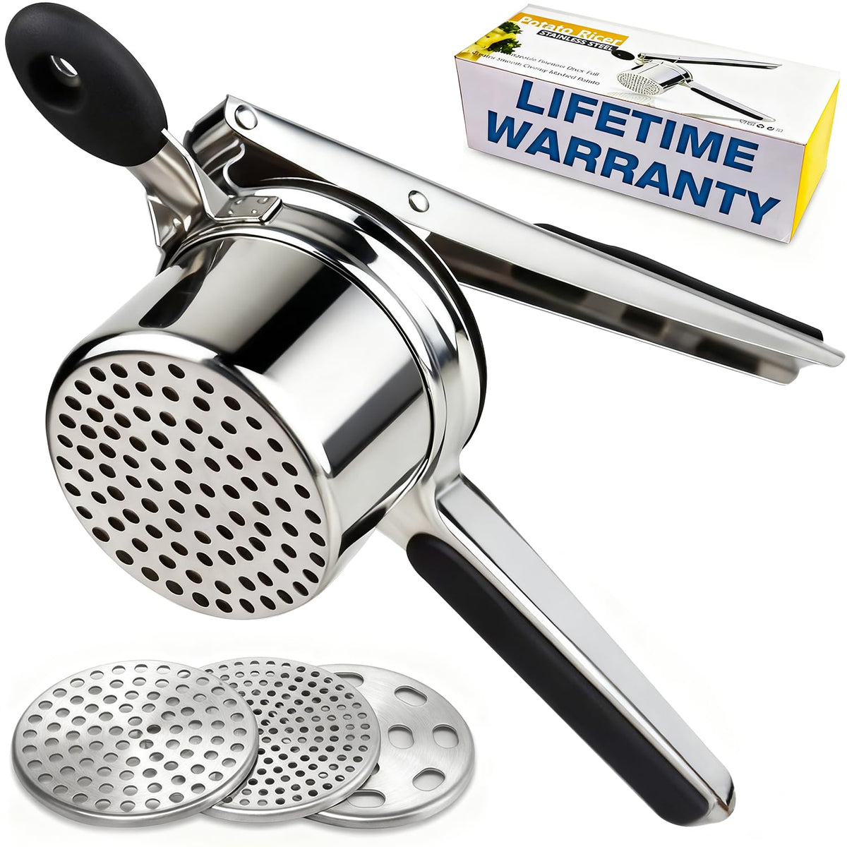 AIDOIT large 15oz potato ricer for smooth mashed potatoes