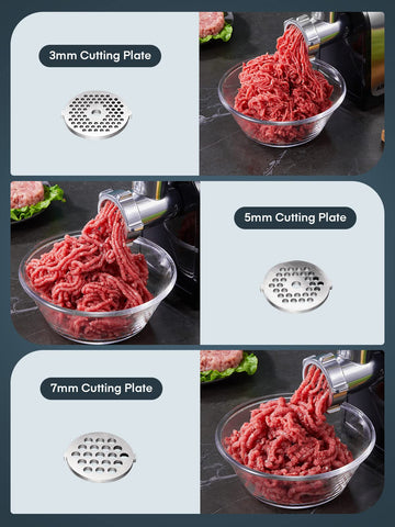 Aiheal three grinding plates offer different textures.