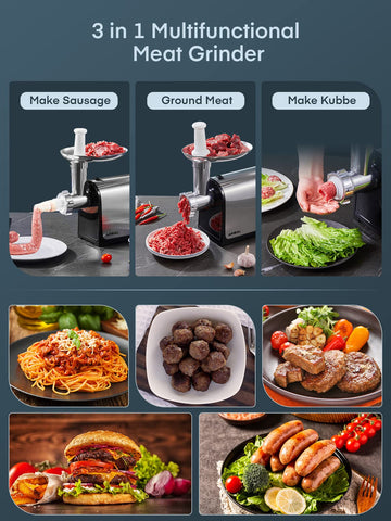 Aiheal three sausage tubes set for varied stuffing options.