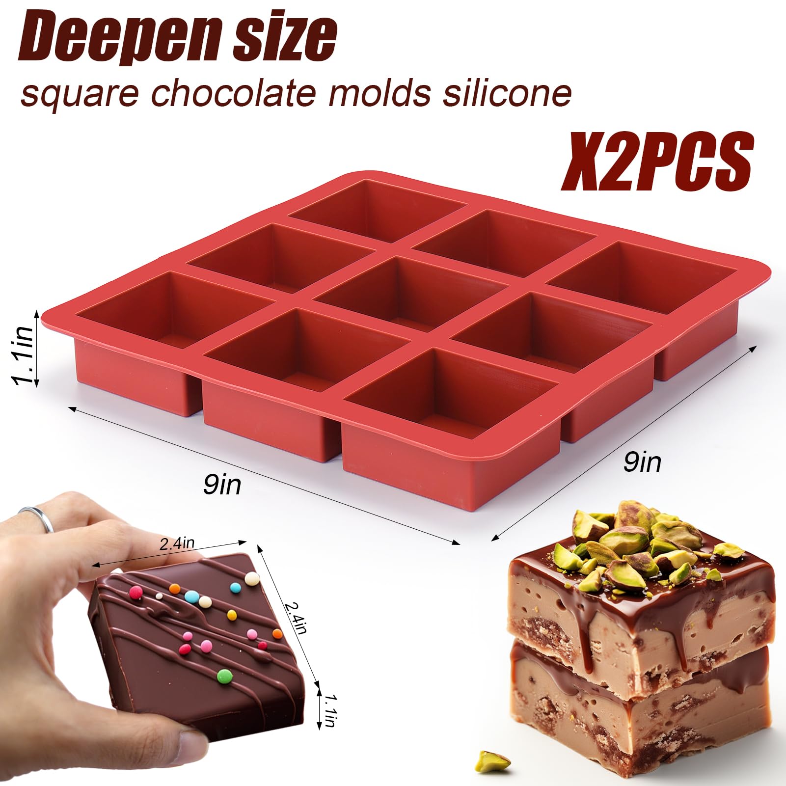 AIERSA easy-demold silicone molds preserve pastry shape and finish.