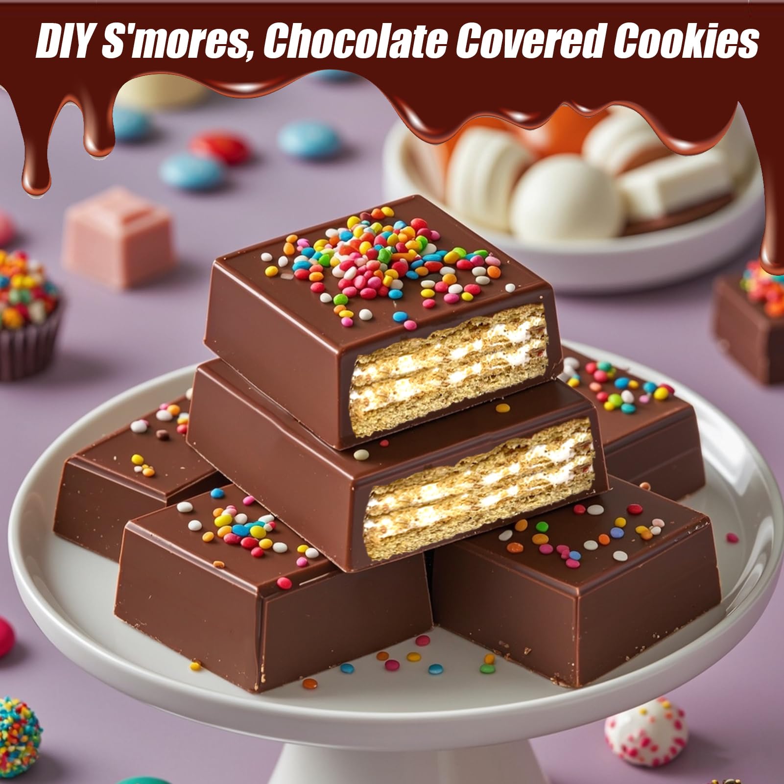 AIERSA food-grade silicone molds safe for freezer, microwave, and oven.