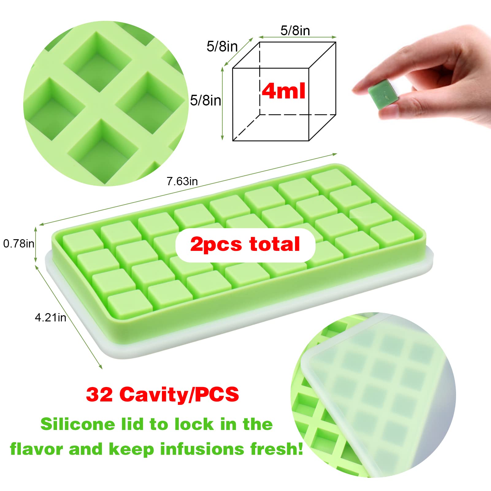 AIERSA mold lids keep infusions fresh and stack neatly in the freezer