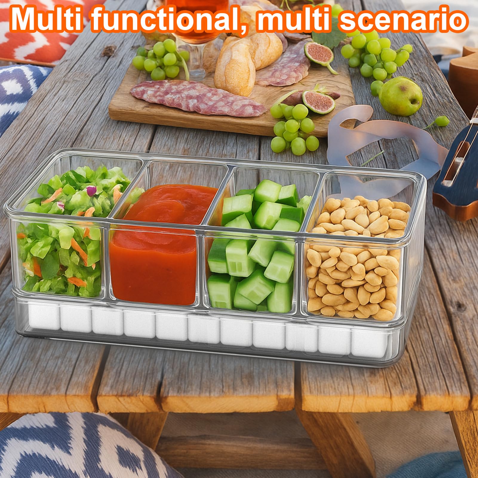 AIERSA Snackle Box container in-use scene emphasizing versatile event usage