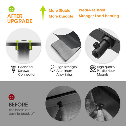 AIEVE attachment organizer features aluminum strip for durable storage.