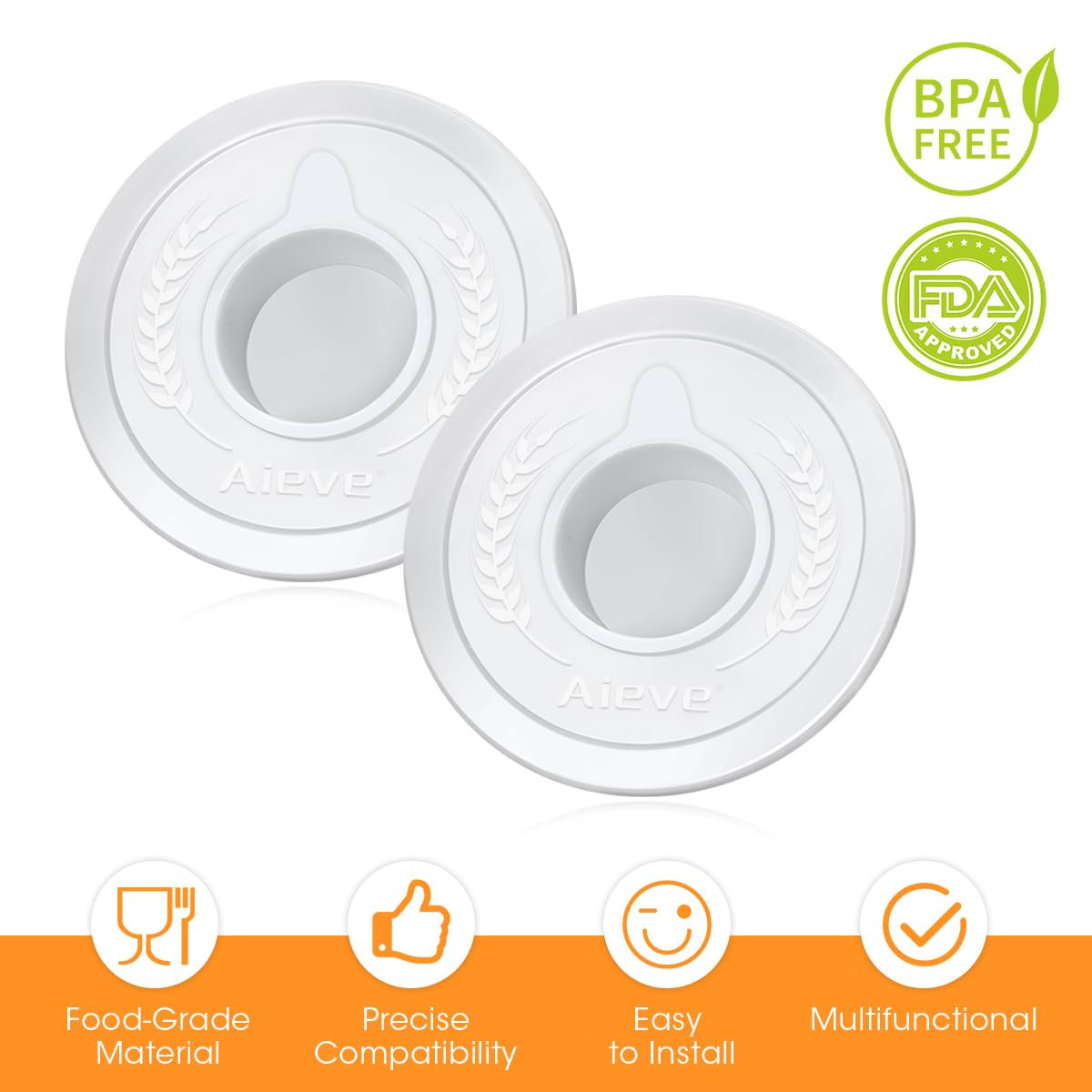 AIEVE removable center lid remains clear of paddle rotation during mixing