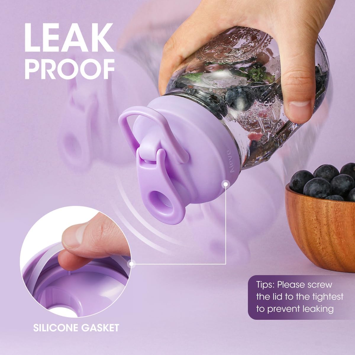 AIEVE BPA-free pour spout lids make everyday pouring easy, from coffee to lemonade.