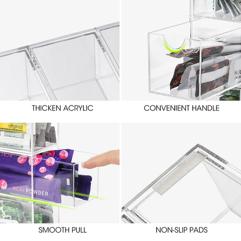 AIEVE multi-purpose storage for pantry, cabinet, or table keeps items neatly arranged.