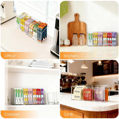 AIEVE countertop-friendly organizer stays neat on counters or inside cabinets.