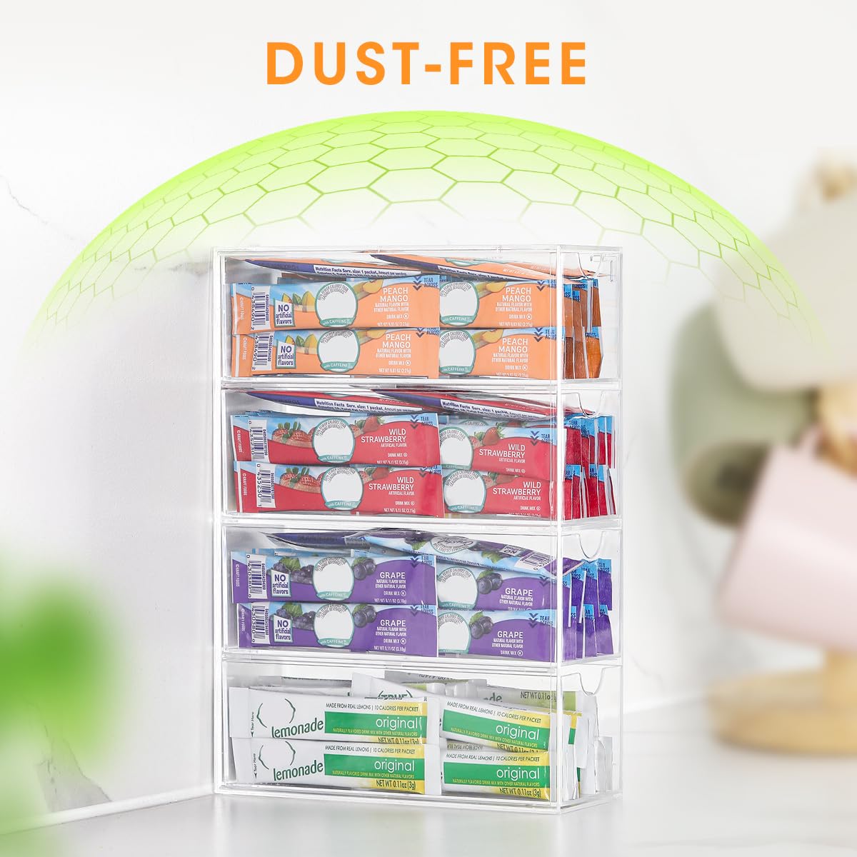 AIEVE four-compartment design enables quick access to mixed flavors.