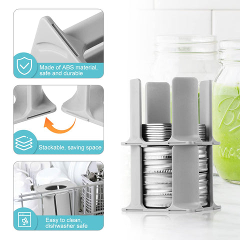 AIEVE regular-mouth lids storage keeps rings and lids neatly separated