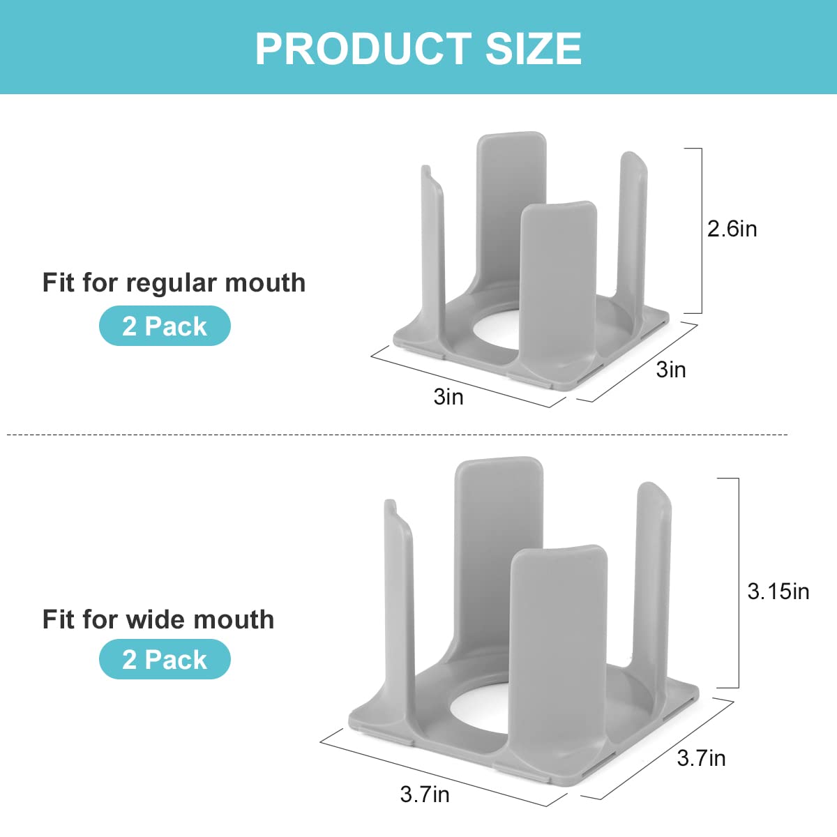 AIEVE wide-mouth lids storage demonstrates space-efficient canning lid organization