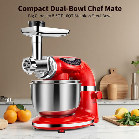 Aifeel mixer with 5-speed control for kneading, whipping, and grinding tasks.
