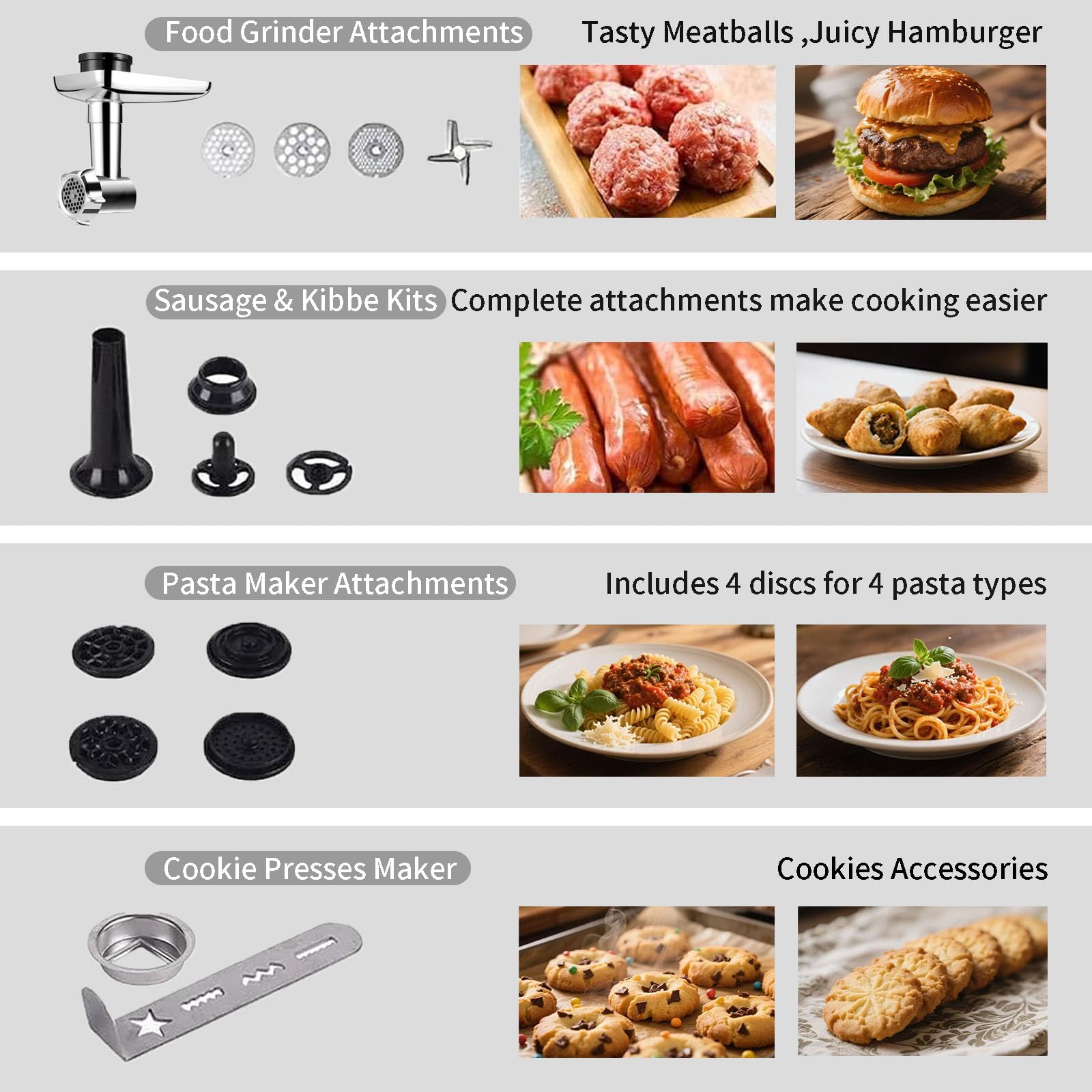 Aifeel cookie presses demonstrating 7-in-1 versatility