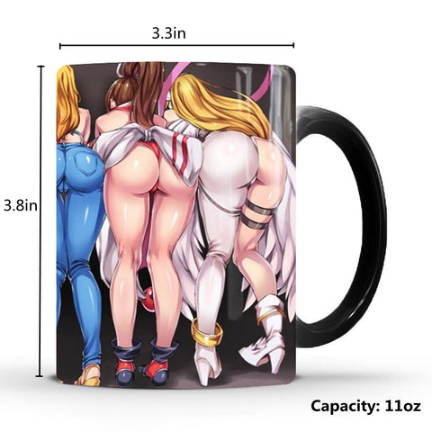 Aigori anime beauty mug adds humor to coffee breaks at home or in the office.
