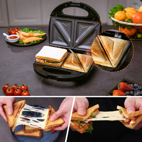 Aigostar grill plates in action making a crispy grilled cheese
