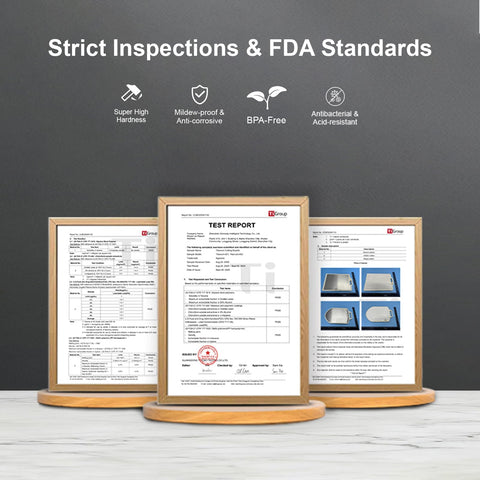 Aigrezzo titanium cutting board non-porous surface resists stains