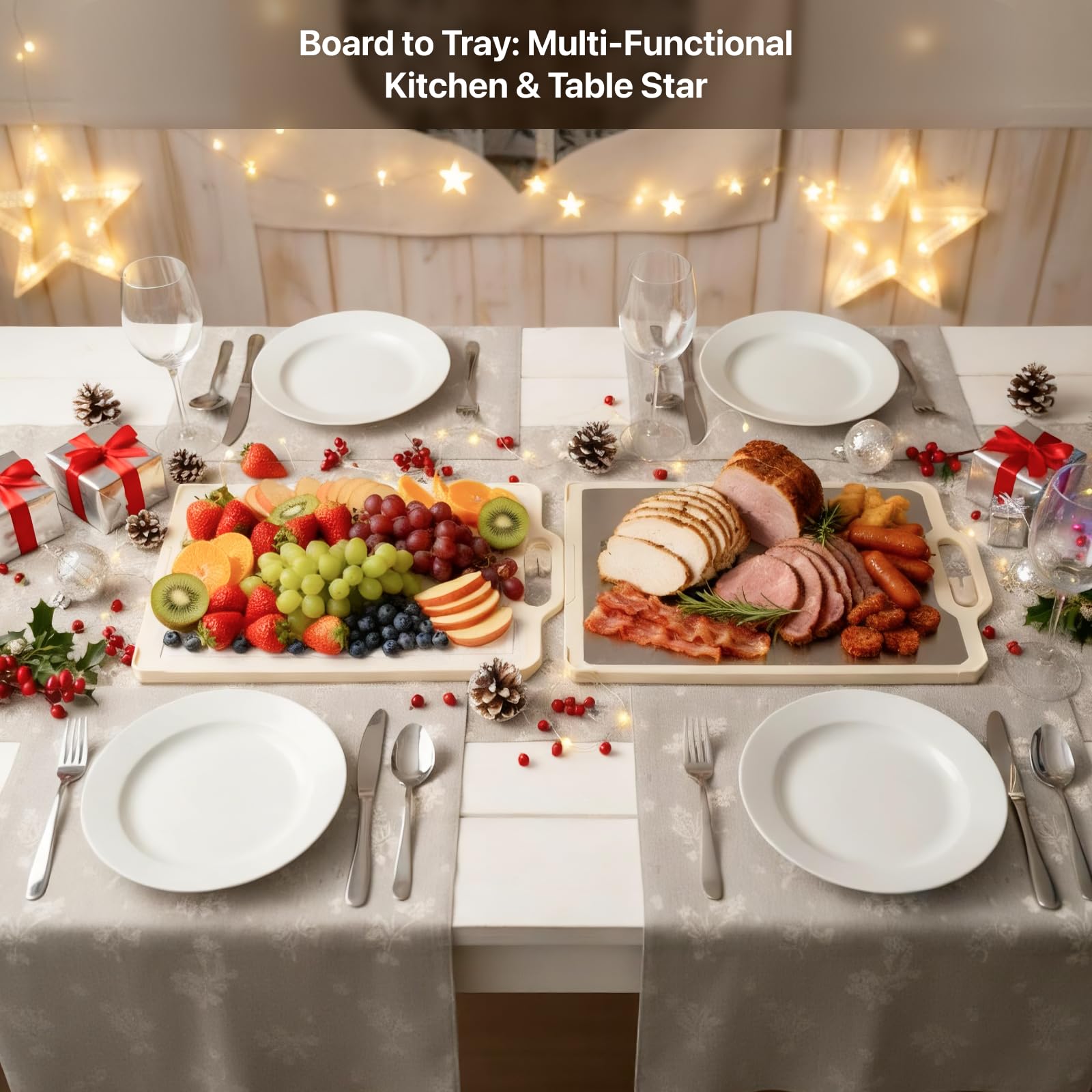Aigrezzo titanium cutting board slip-resistant grip prevents slips