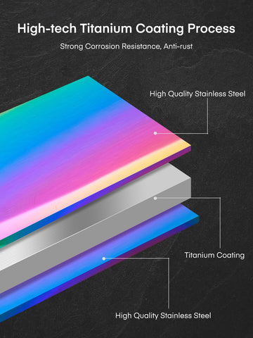 Aiheal rainbow color utility knife handles daily prep tasks comfortably.