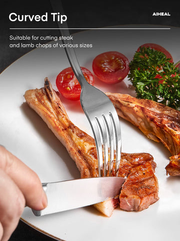 Aiheal ergonomic handle offers comfortable grip during extended kitchen use.